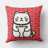招日本のき猫 クッション (裏面)