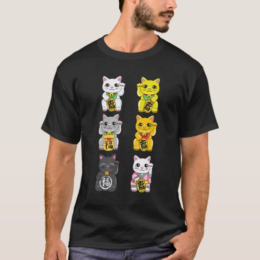 招日本のき猫 Tシャツ (正面)