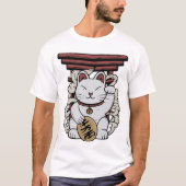 招日本のき猫 Tシャツ (正面)