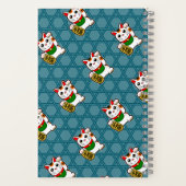 招日本の猫柄 ノートブック (裏面)