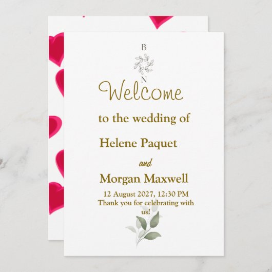 招結婚待 招待状 (正面/裏面)