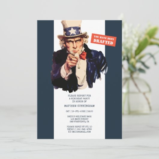 招集された!誕生日パーティー 招待状 (スタンド正面)