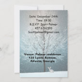 招霜の降りた待の中の夕べ 招待状 (裏面)