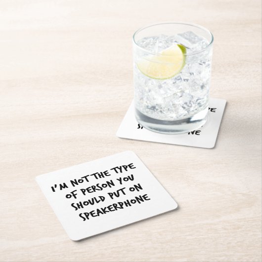 拡声器付き電話 スクエアペーパーコースター (インサイチュ)