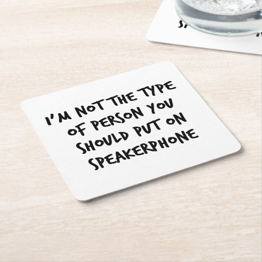 拡声器付き電話 スクエアペーパーコースター (アングル)