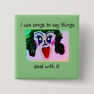拡声女性の漫画は歌を使って物事を言う 缶バッジ