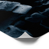 拡大した六角デンドライトのスノーフレーク ポスター (角)