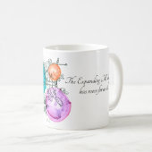 拡大するマルチバースカラフル抽象芸術アート コーヒーマグカップ (正面右)