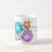 拡大するマルチバースカラフル抽象芸術アート コーヒーマグカップ (中央)
