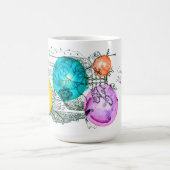 拡大する宇宙は無限の期待を持カラフルつ コーヒーマグカップ (中央)