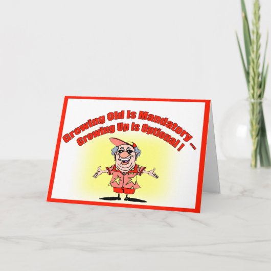 拡大中の古い誕生日カード カード (正面)