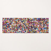 拡大数々の色グリッター ヨガマット (正面(横))