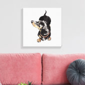 拡大絵画キャンバス印刷のdachshund キャンバスプリント (インサイチュ (リビング))