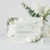 拡大美しいボホ緑のフォレイージュおむつラッフル エンクロージャーカード (スタンド正面)