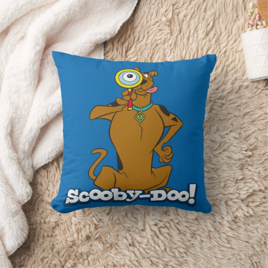 拡大鏡とのScooby-Doo クッション (ブランケット)