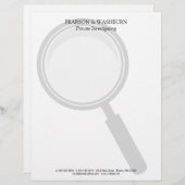 拡大鏡のプライベートアイ名連絡& レターヘッド (正面/裏面)