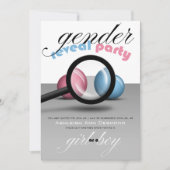 拡大鏡の大理石の性はパーティーを明らかにします 招待状 (正面)