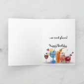 拡大鏡の誕生日のユーモアの小さな女の子 カード (内部)