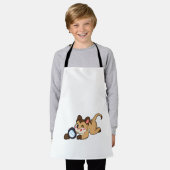 拡大鏡付きメルカット エプロン (着用した状態)