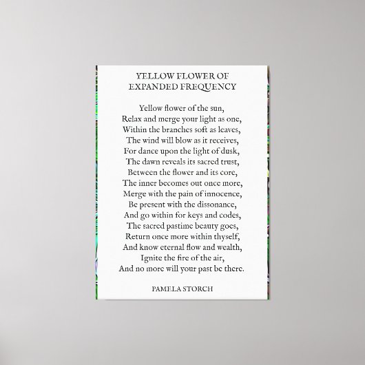 拡大頻度詩の黄花 キャンバスプリント (正面)