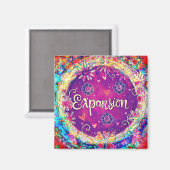 拡張おもしろいかわいらしフローラモダン検査 マグネット (正面/裏面)