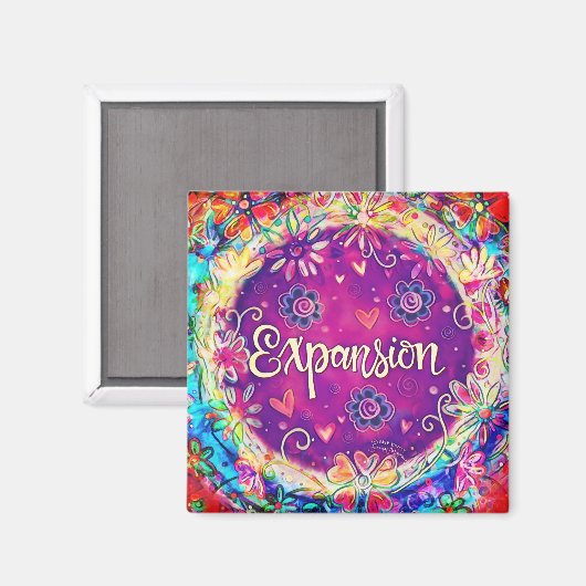 拡張おもしろいかわいらしフローラモダン検査 マグネット (正面/裏面)