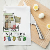 拡張できるHybredのトレーラーのキャンピングカー キッチンタオル (四つ折り)