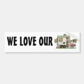 拡張できるHybredのトレーラーのキャンピングカー バンパーステッカー (正面)