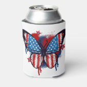 拡張アメリカ国旗の蝶 缶クーラー (缶裏面)