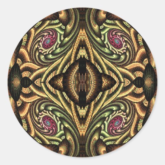 拡張カラフルサイケデリック ラウンドシール (正面)