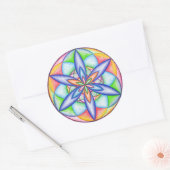 拡張フラワーパワーラウンドステッカー ラウンドシール (封筒)