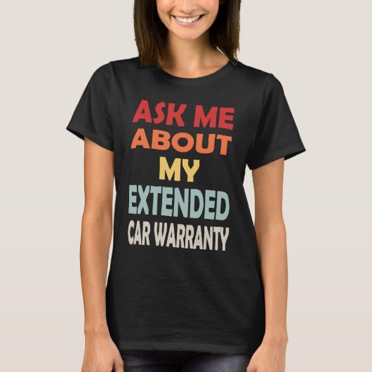 拡張頼車保証レトロの色について Tシャツ (正面)