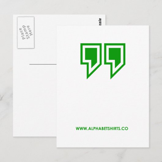 括弧（緑） ポストカード (正面/裏面)