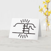 拳が突き出る! カード (黄色い花)