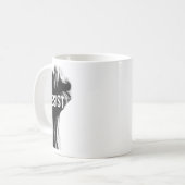 拳で抵抗する コーヒーマグカップ (正面左)