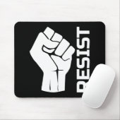 拳で抵抗 – 白0002 マウスパッド (マウス)