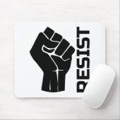拳で抵抗 – 黒0002 マウスパッド (マウス)