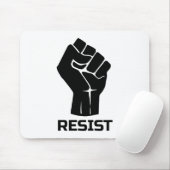 拳で抵抗 – 黒 マウスパッド (マウス)