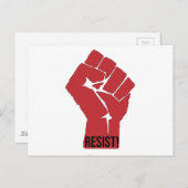 拳による正義の行使に抵抗する ポストカード (正面/裏面)