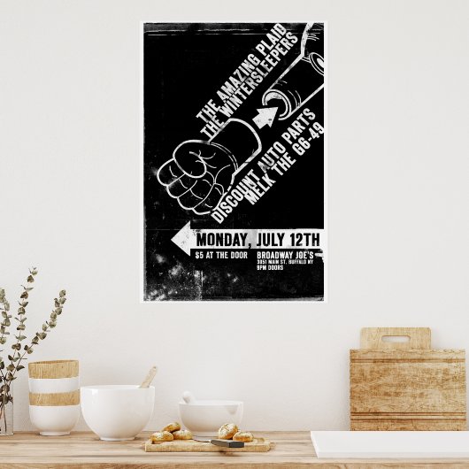 拳を挿入する ポスター (キッチン)