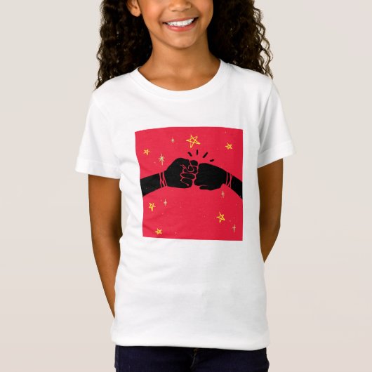 拳バンプフレンド最高のー Tシャツ (正面)