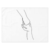 拳バンプ、ハイファイブ、ジャズハンズ テーブルクロス (正面(横))