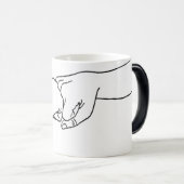 拳バンプ、ハイファイブ、ジャズハンズ モーフィングマグカップ (正面右)