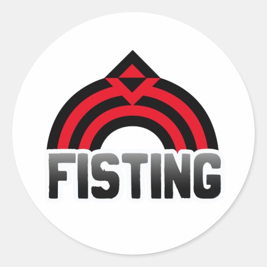 拳レインボー ラウンドシール (正面)