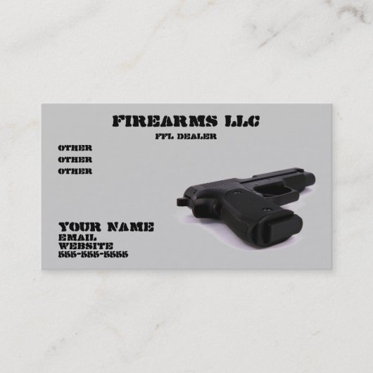 拳銃ビジネスカード 名刺 (正面)