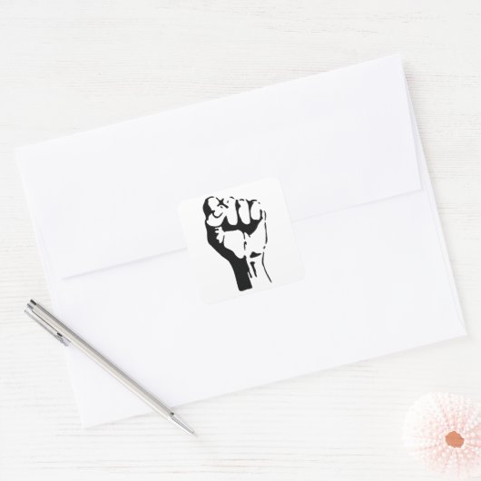 拳銃 スクエアシール (封筒)