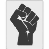 拳,反逆者,暴動,抵抗,共産主義スタイル シール (正面)