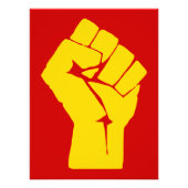 拳,反逆者,暴動,抵抗,共産主義スタイル フォトプリント            (正面)
