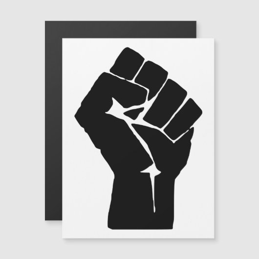 拳、反逆者、暴動、抵抗、共産主義スタイル マグネット招待状 (正面/裏面)