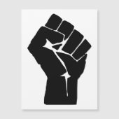 拳、反逆者、暴動、抵抗、共産主義スタイル マグネット招待状 (正面)